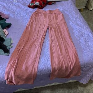 Pink Flowy Boho Pants